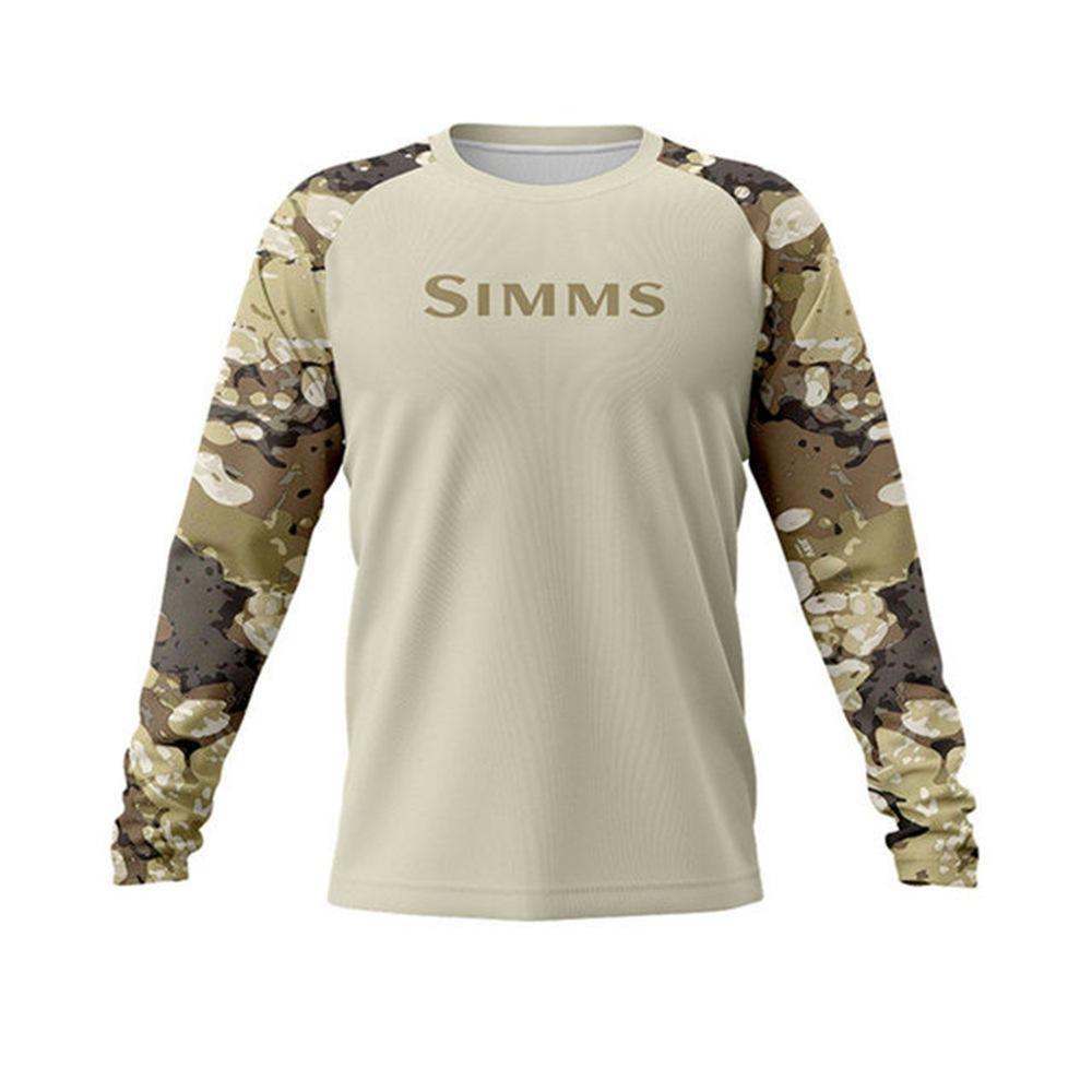 Горячая Распродажа SIMMS Одежда от солнца Камуфляжный Рыболовный Костюм Luya Футболка с длинным рукавом Летний Открытый Рыболовный Костюм Дышащий