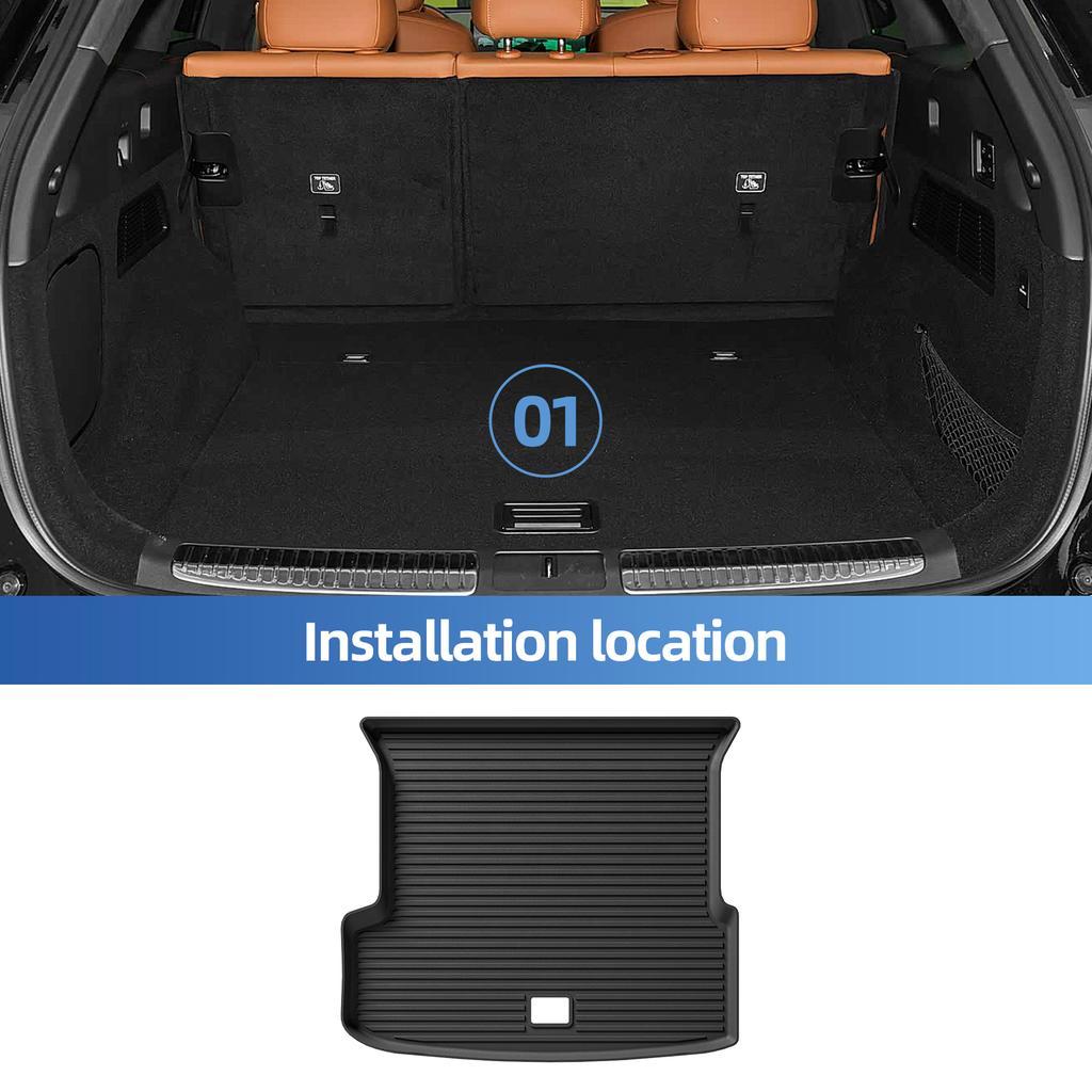 Smabee Left Drive for Xpeng G9 2022‑2026 TPE 3D Car Floor Mats Trunk Pad Backrest Liner All Weather Accessories Black