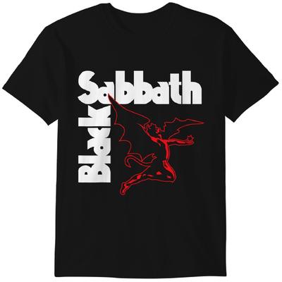 Взрослая футболка Black-Sabbath ТОПЫ ФУТБОЛКИ Классическая футболка Мужская ЖЕНСКАЯ УНИСЕКС - Черный