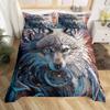 Wolf Dreamcatcher Duvet Cover Set Full Size Indian Dreamcatcher Animal 3D Bedding Set Exotic Style Bohemia Comforter/Quilt Cover