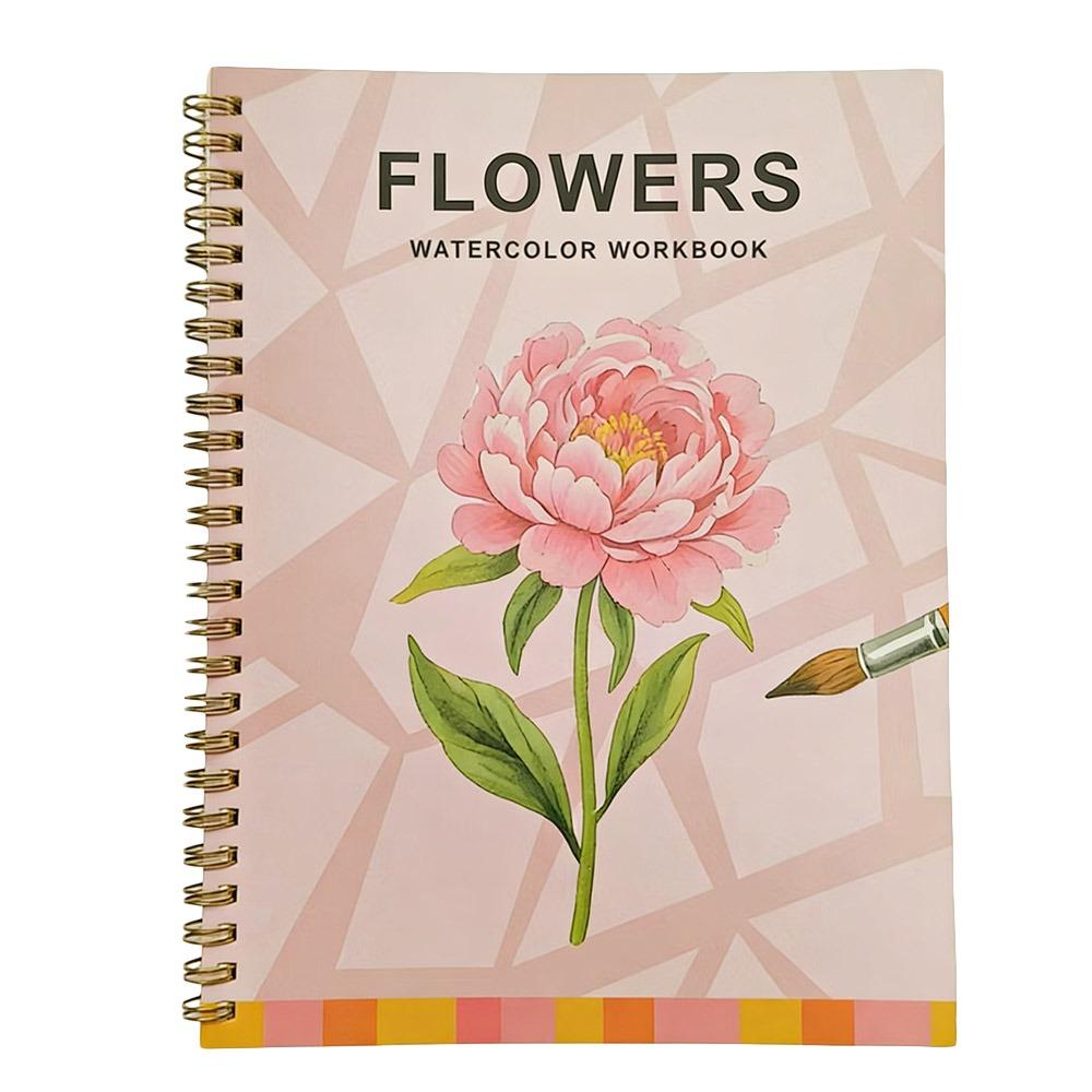 Дружелюбный к новичкам акварельный рабочая тетрадь Сделай сам Руководство по изучению искусства Акварельные рабочие тетради Раскраска Художественные принадлежности для рисования