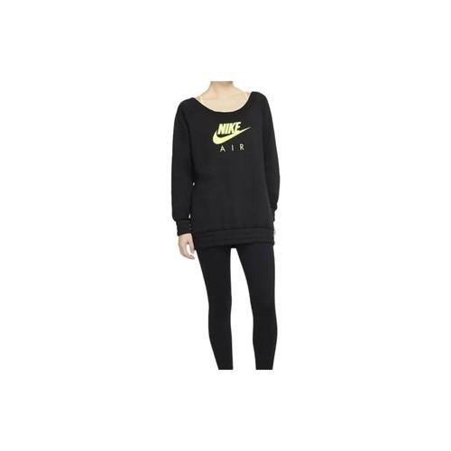 Nike Женская Повседневная Свободная Толстовка Американского Стиля Черная