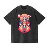 Футболка Sailor Moon Винтажная стирка Японский дизайн Высококачественная уличная одежда Подходит как для мужчин, так и для женщин