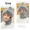 Winter Scarf Set Hooded Women's Plush Scarf Warm Hat Outdoor Ski Windproof Hat Thickened Plush Fluffy Woolen Hat