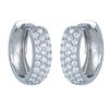 [R4816] - Silver Hoop Earrings 'Sissi' Silver White (rhodium) - 15mm 5mm