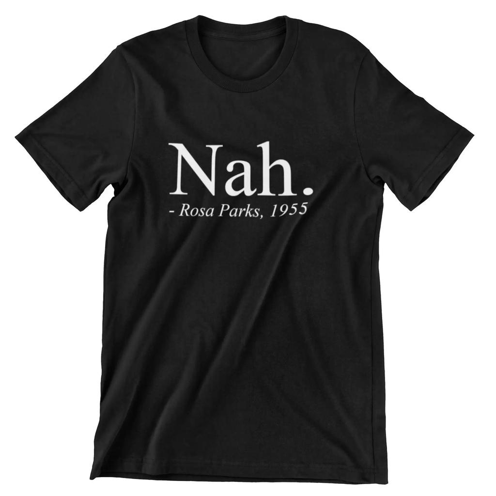 Неа. Футболка Rosa Parks 1955 Harajuku Print T-Shirt Crew Neck Short Sleeve T-Shirt, Casual Every Day Tops, Women's Clothing