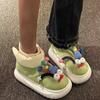Maillard Burger Fries Cartoon Cotton Shoes Winter Wear Velvet Thickened Girls Snow Boots Cute Warm Shoes