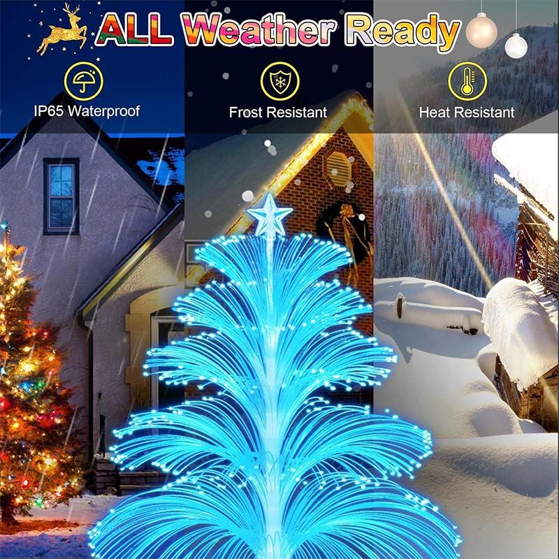 7-Color Solar Lawn Light 5-Layer Christmas Tree Lights LED Courtyard Landscape Lights Waterproof Street Decorative Lights