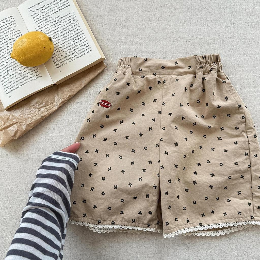 Zhili Kids Шорты из голубого кружева в корейском стиле для девочек