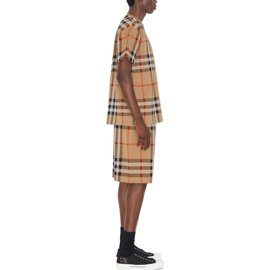 Burberry Check Cotton Jacquard T shirt 80726651