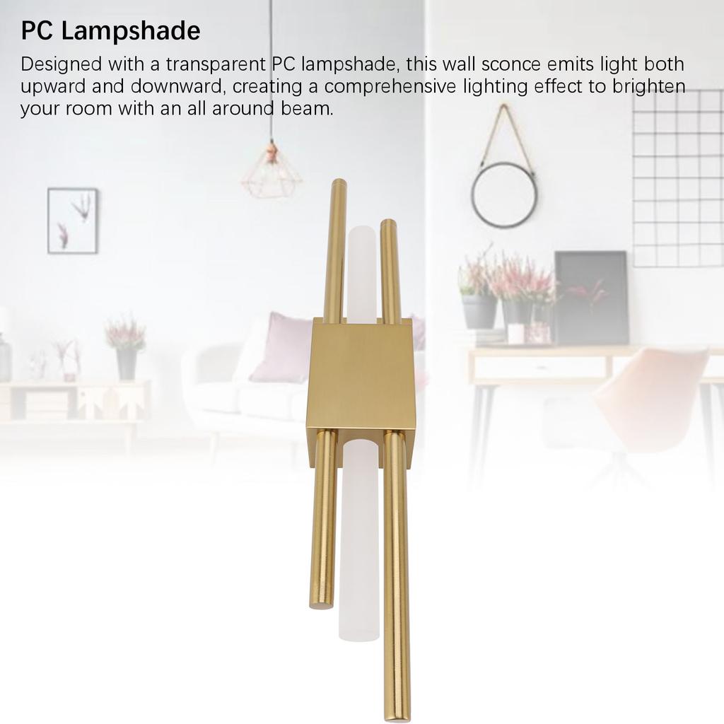 Wall Sconce Iron PC Modern Hardwired Wall Mounted Lamp Lighting Fixture for Bedroom Living Room Hallway Golden