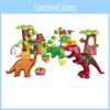 40pcs Dinosaur Paradise Themed Assembly Building Blocks Set Children Puzzle Toys For Creative Kids