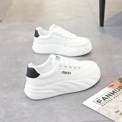 Женская повседневная обувь 2025 года, тренд осени, маленькая белая туфля, удобная платформа, вулканизированная обувь, обувь для хлеба, теннисные кроссовки