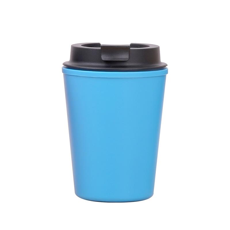 Многоразовая пищевая двойная стенка 350 мл 12 унций PP пластиковая кофейная кружка дорожная кофейная кружка