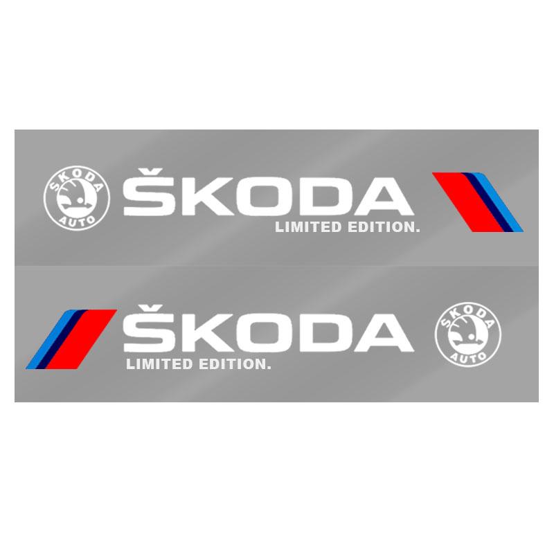 2 шт. Наклейки для украшения кузова автомобиля Персонализированные спортивные наклейки на двери для Skoda Superb Octavia Kodiaq Yeti Rapid Karoq Fabia Kamiq Enyaq Vis