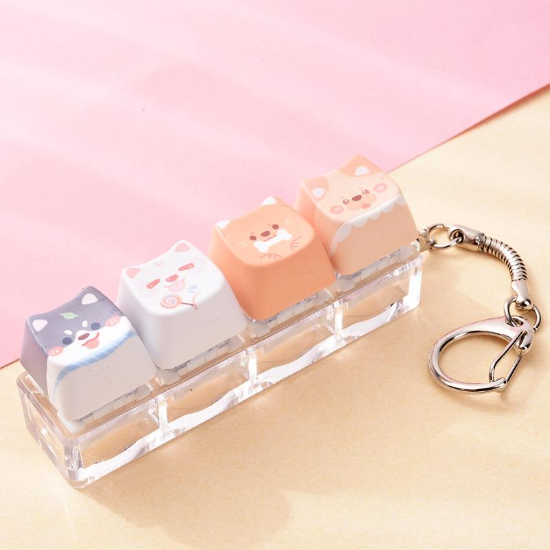Модный Брелок-Fidget Кот Собака Снятие Стресса Механический Нажимной Подвеска для Школьного Рюкзака Подвески Подарки для Кампуса