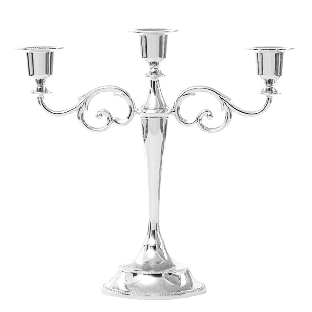 Антикварный подсвечник с 3 руками, подсвечник, канделябр для домашнего отеля, свадебного бара