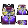 Kids School Backpack Set With Printed Cartoon Design - Lightweight Ergonomic Dual-Shoulder Bag Pencil Case Crossbody