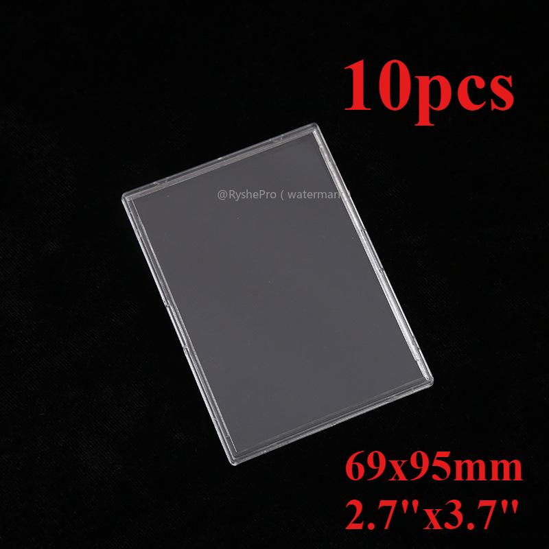 10 шт. 69*95 мм защитные чехлы для карточек из жесткого пластика для бейсбола с верхней загрузкой для коллекционных спортивных карточек