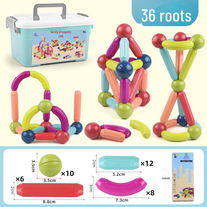 Colorful Magnetic Stick Building Blocks for Kids: Creative Educational DIY Toy Set