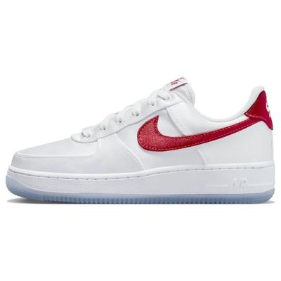 Air Force 1 Low Satin - Белые красные женские кроссовки для спортзала DX6541-100