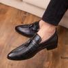 Fashion Men Leather Loafers Shoes Outdoor Handsome Comfortable Brand Breathable Men Pointed Top Tassel Casual Shoes Size 38-46 4