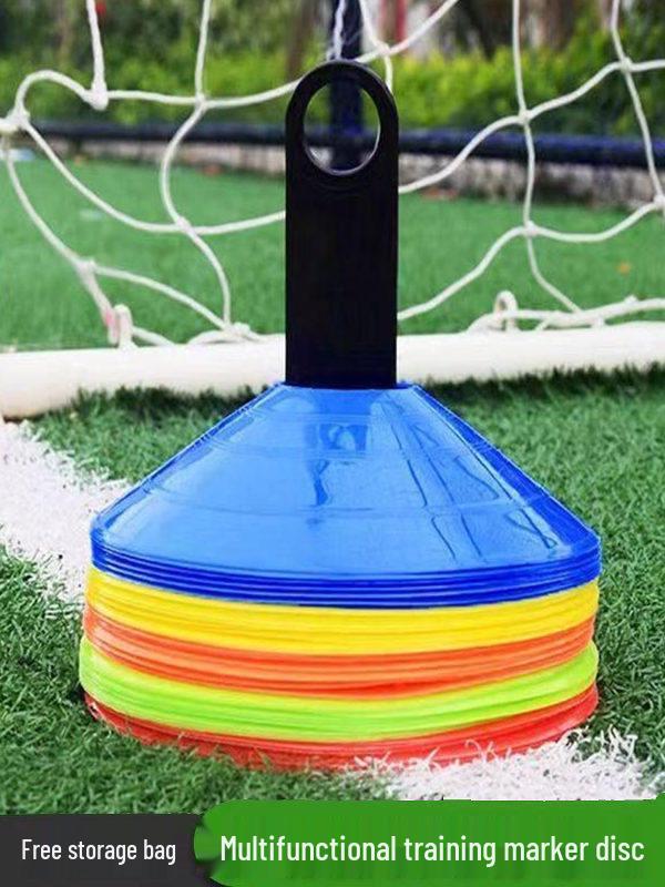 Thickened Football Training Cones - Student Marker Discs for Obstacle Courses & Drills