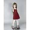HAMRETHYPPZ 1/4 1/6 1/3 BJD Кукла на шаровых шарнирах Платье Школьная форма Костюм горничной Красный Не застегивается до конца