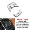 Silver Car CIC IDrive Multimedia Control Button Cover For BMW 1 2 3 4 5 6 7 X3 X4 X5 X6 F20 F22 F30 F34 F36 F10 F02 F06 F25 F15