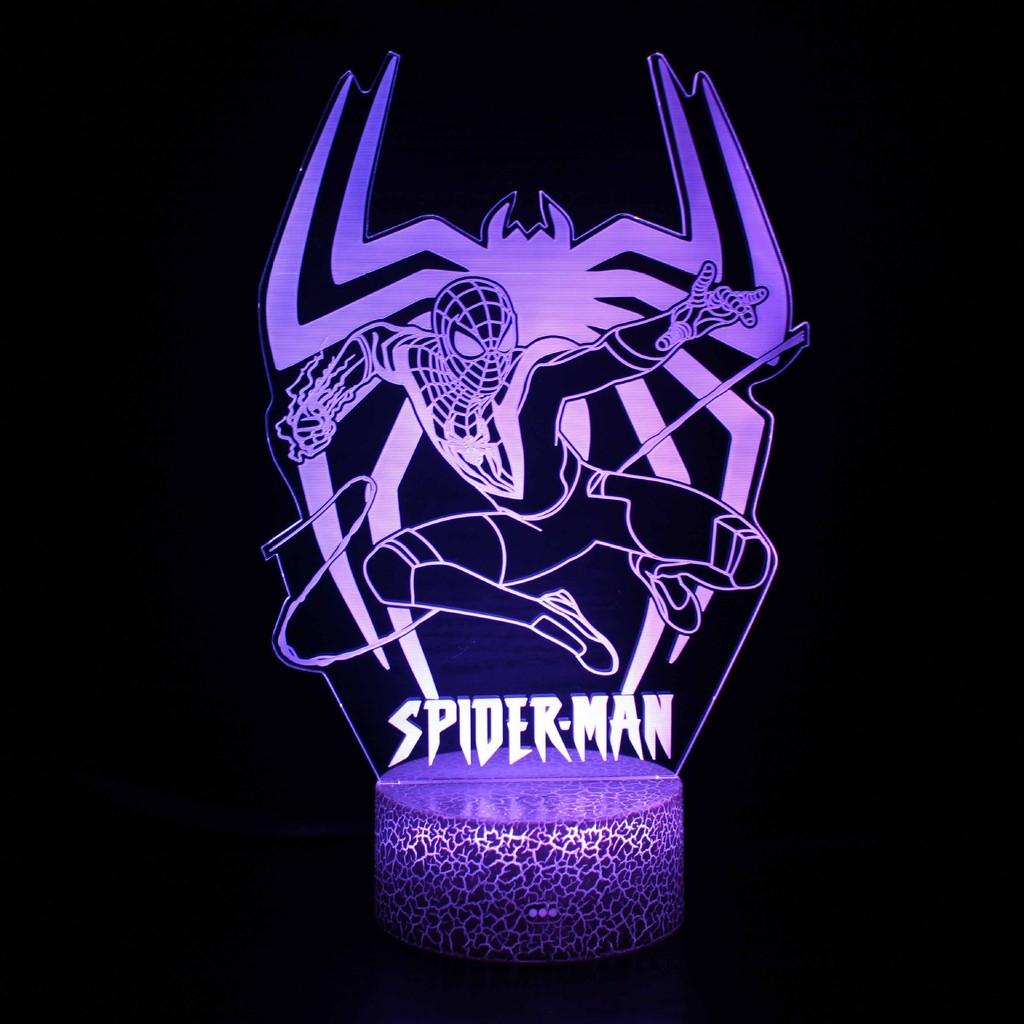 Spider-man 3d Led Night Light Modern Home Bedroom Decoration With Remote Control