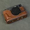 For Fujifilm X Half Camera Case Buffalo Texture Leather Protective Cover with Battery Opening