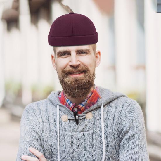 Landlord Hat No Brim Solid Color Hip Hop Hat Lightweight Breathable Soft