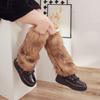Women Furs Leg Warmer Winter Furry Long Boot Cuffs Fuzzy Shoe Cover Party Costume for Holiday Festival Performances Play