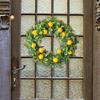 Lemon Artificial Wreath Front Door Rustic Realistic Wall Hanging Ornament Spring Summer