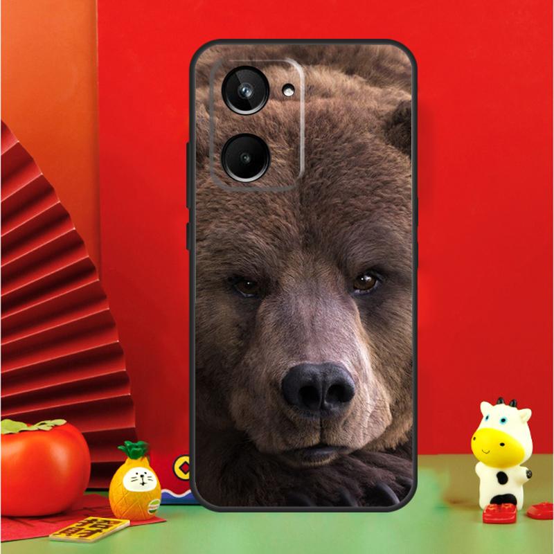 Чехол с рисунком Медведь Гризли для Realme C35 C53 C55 C67 GT Neo 6 GT5 9 10 11 12 Pro Plus C25S C21Y C30 C31 C33 C51