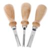 DIY Leather Craft Edge Beveler Skiving Beveling Knife Cutting Hand Craft Tool with Wood Handle
