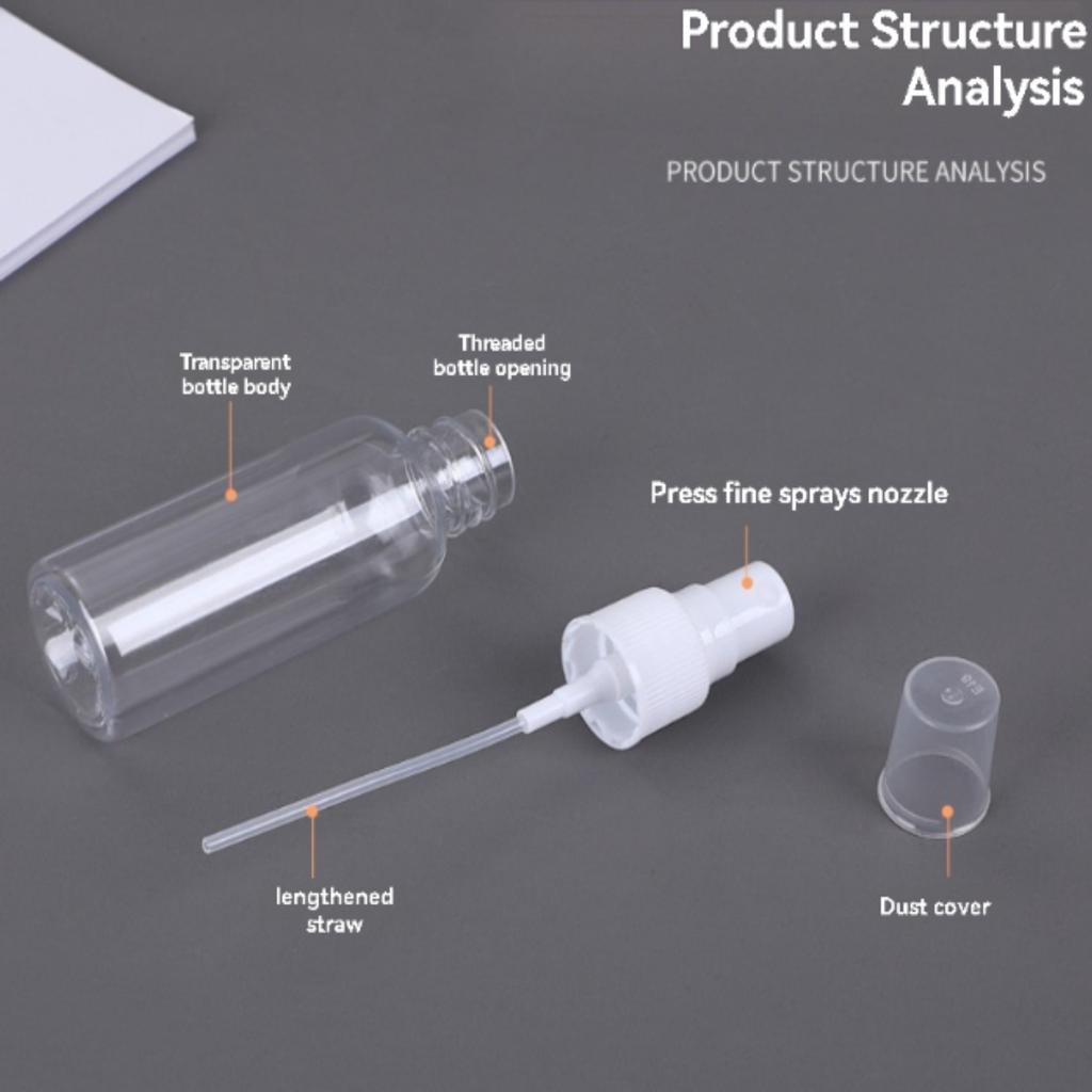 20 Pieces Plastic Atomizer Bottles 30 ml Mini Spray Bottles for Travel Refill Empty Mist Containers Fine Perfume Sprayer for Cosmetic Sample Essentia