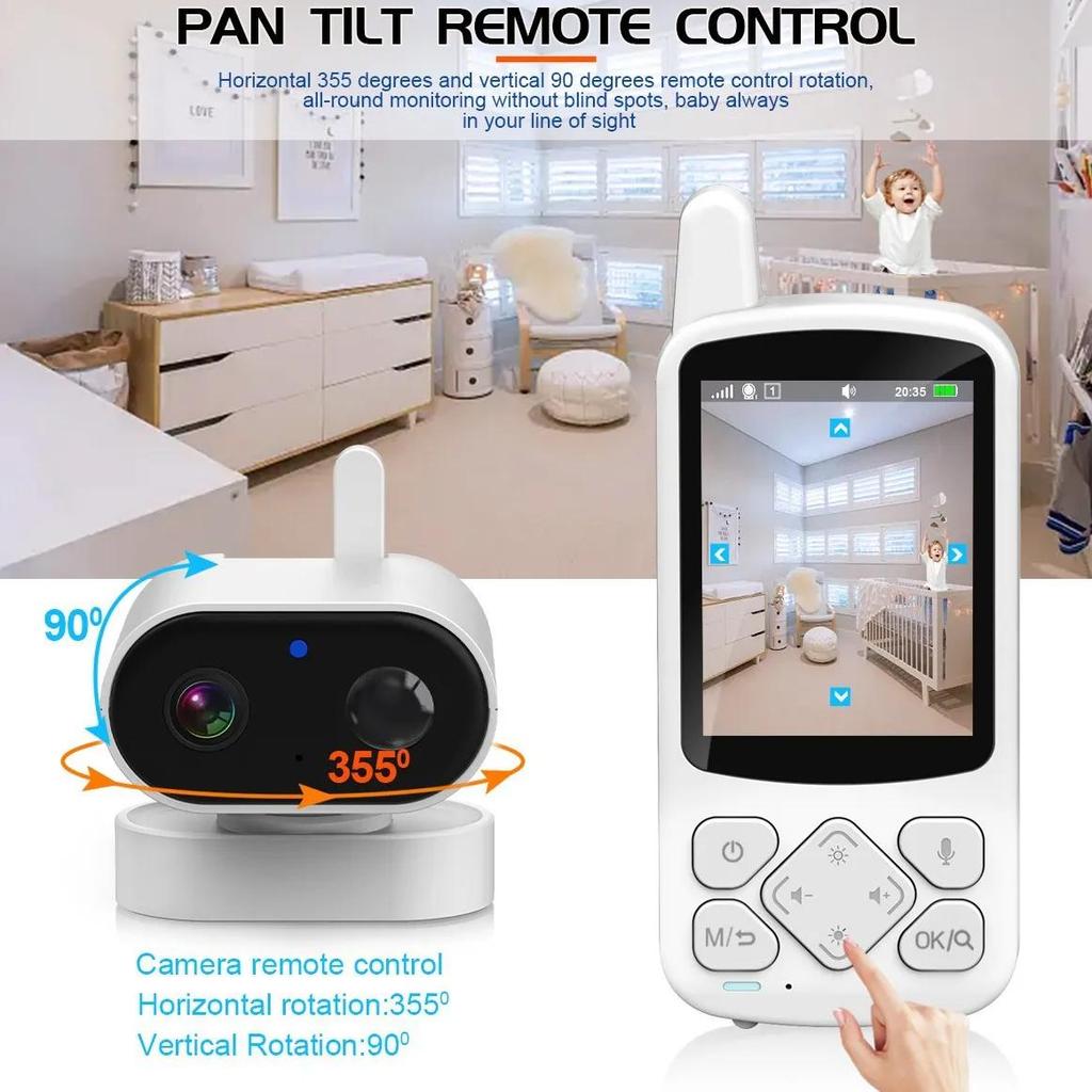 720P 2,8-дюймовый экран 2.4G беспроводной детский телефон камера 2000 мАч определение температуры двусторонняя связь умный видео и аудио детский монитор ABM800