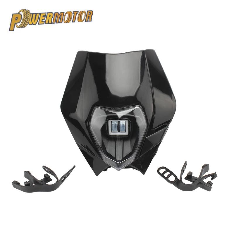 Светодиодная пластина фары мотоцикла EXC 300 SX SXF XC 125 200 250 350 450 Фара Super Moto Pit Dirt Bike Enduro для KTM Фара