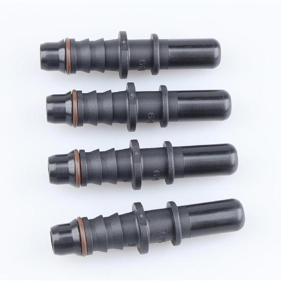 AC PERFORMANCE Plastic Fuel Quick Connector Male 3/8" Tube to 3/8" Male Barb, Pack of 4