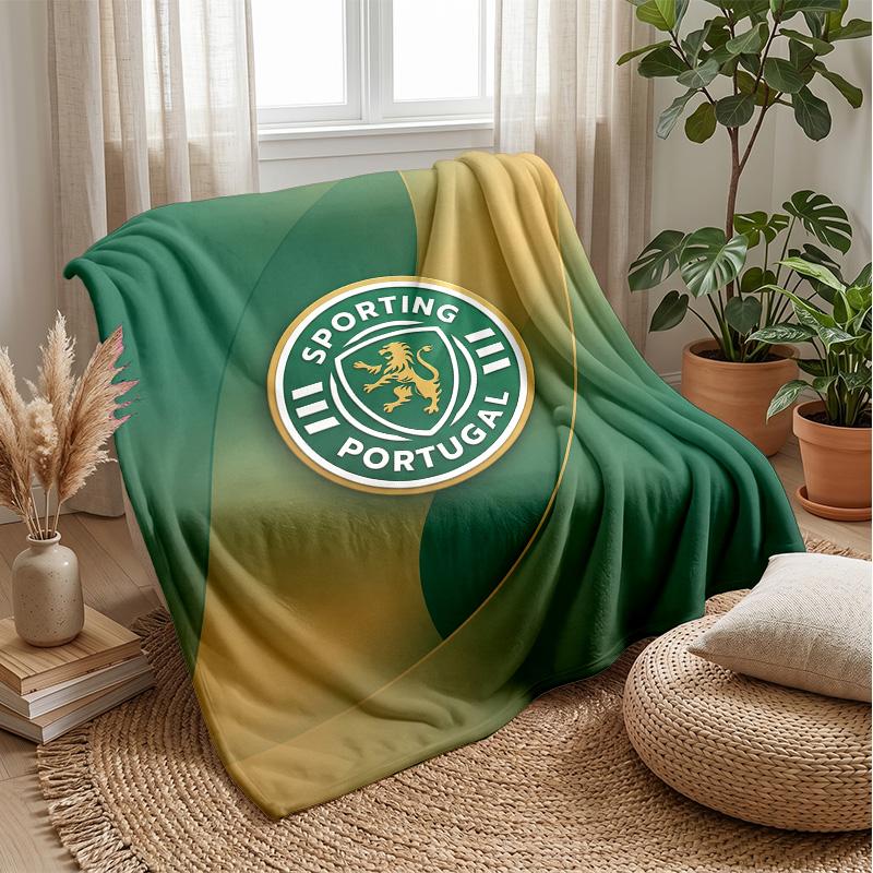 Sporting CP FC Soft Flannel Fleece Blanket Lightweight Cozy Warm Throw Blanket For Sofa Bed Home Decor