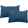 Set of 2 Palace Pure Cotton Dyed Washed Pillowcases 63 Threads/cm² South Wind - Palace Marine - Set of 2 Pillowcases 50 X 70 Cm