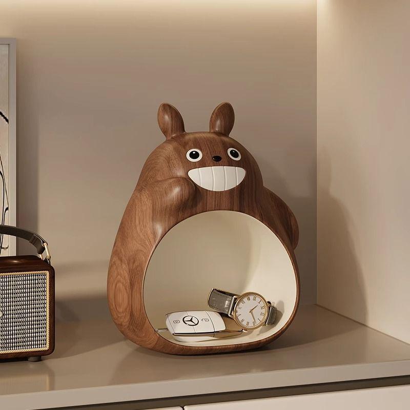 Totoro-Themed Minimalist Decorative Storage Ornament for Living Room or Office Key Storage
