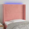 VidaXL LED Headboard Bedroom Furniture Single Bed Accessory Headboard Bed Frame Interior Pink 3123943