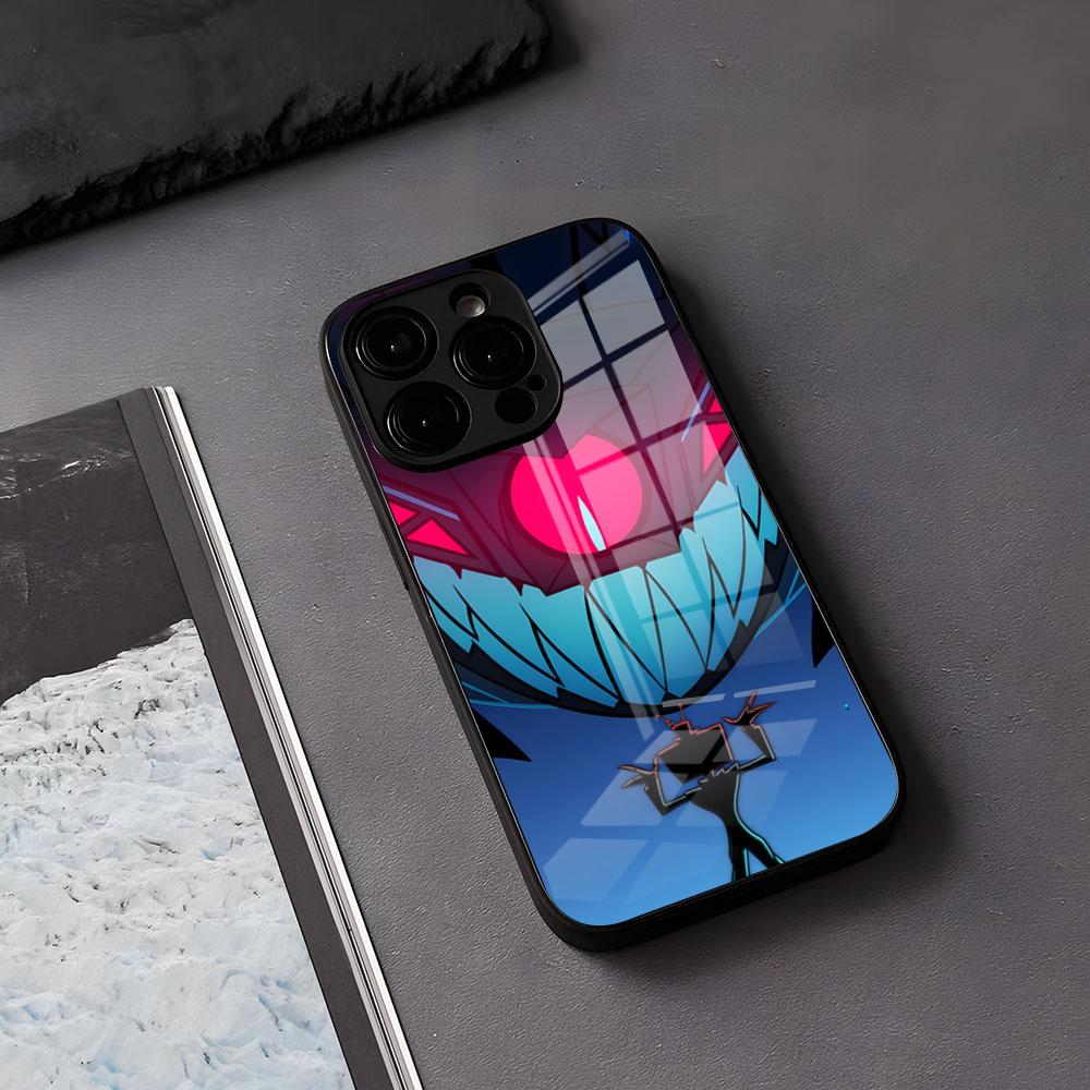 Чехол для телефона H-Hazbins-Hotels для iPhone 17 Air 16 E Pro Max 15 14 13 Mini 12 Pro 11 Max Plus Черная стеклянная крышка