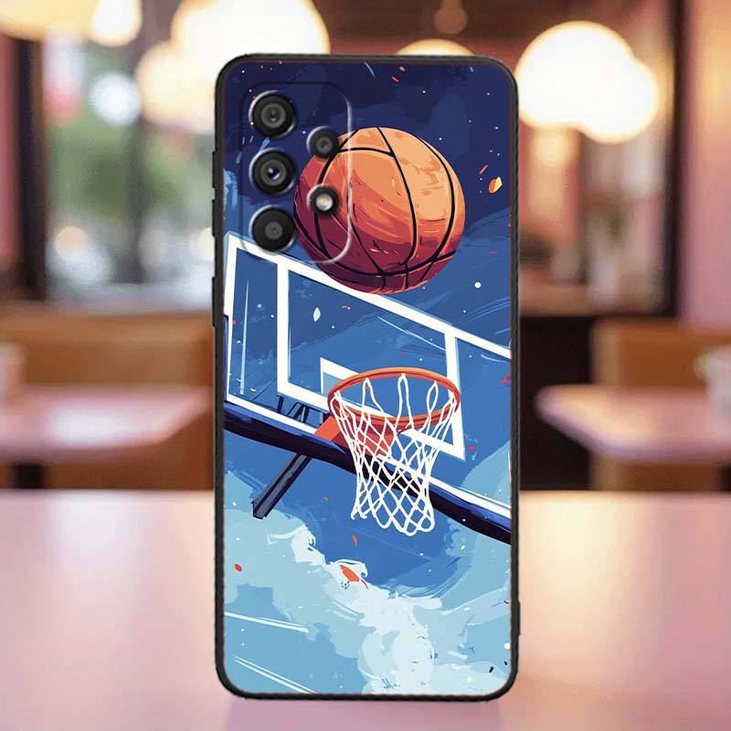 Спортивный стиль Чехол для Samsung A41 A35 A34 A33 A32 A25 A24 A23 A21s A06 A05 A04 A03 Note 10 20 Ultra 5G Черный