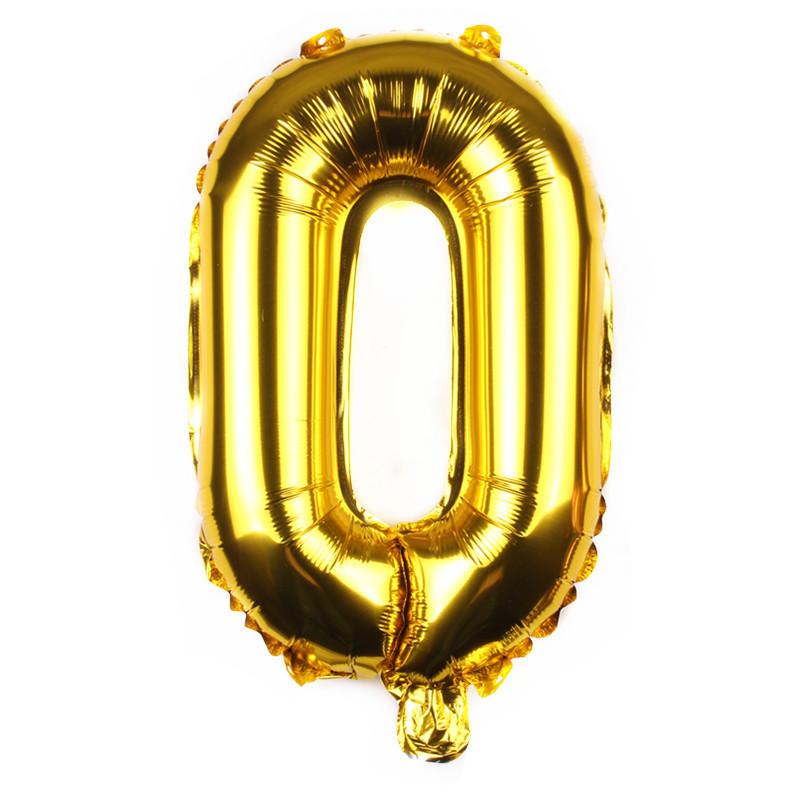 16-Inch Us Version Of Thin Body Digital Birthday Party Decoration Props Decoration Aluminum Film Balloon Digital