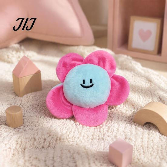 Cute Floral Dog Toy Crinkle Flower Toy, Squeaky Spiky Ball Inside, Plush Puppy Safe Fabric Toys Chew Interactive Fetch for Small And Medium