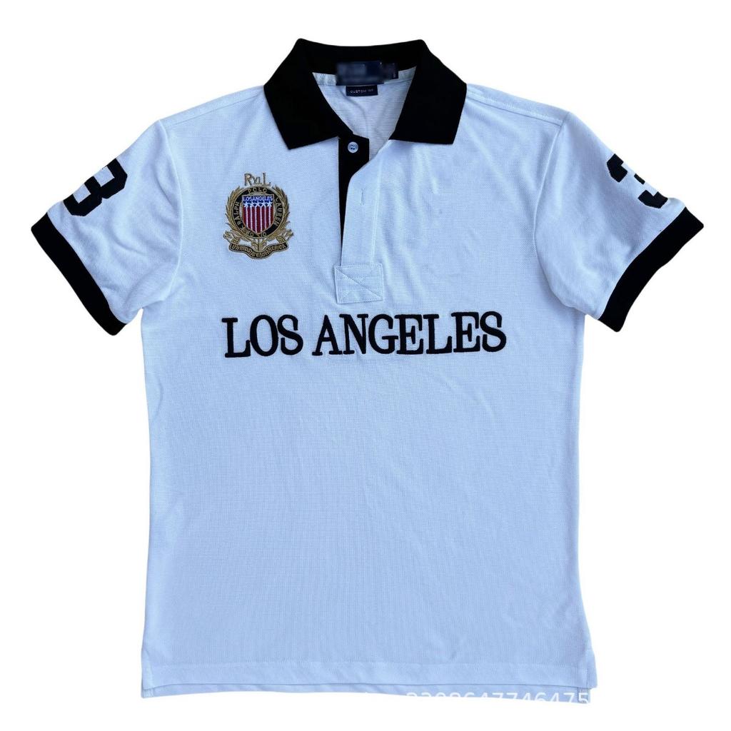 ZYLLO Мужские поло с вышивкой букв, с коротким рукавом, спортивные, повседневные