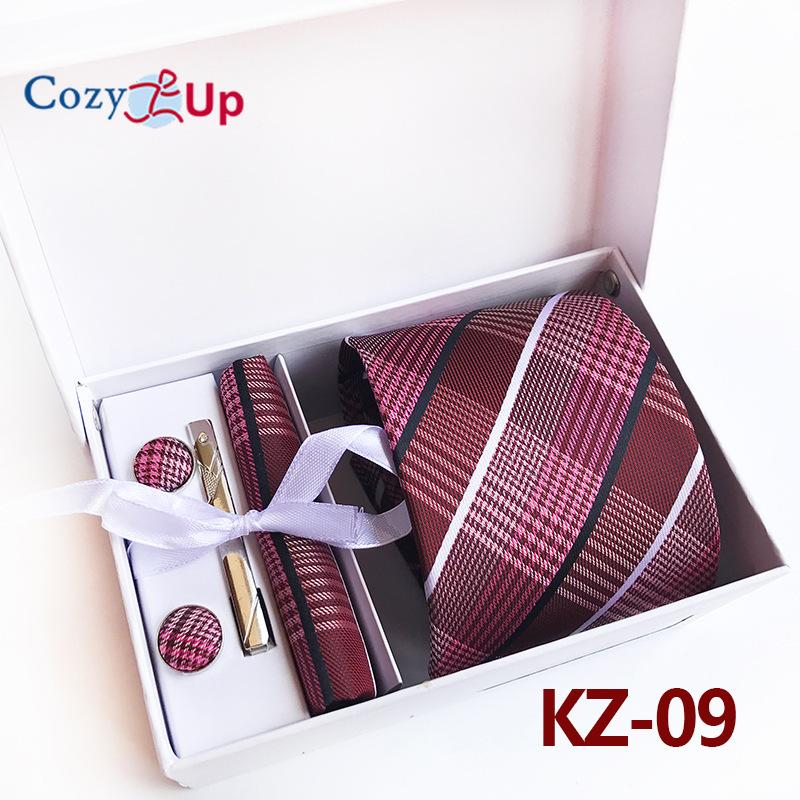 Cozy Up Набор из 6 предметов, мужские галстуки с узором пейсли, включая галстук, квадратный шарф, манжеты, зажим для галстука, подарочная коробка